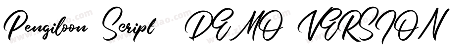 Pengiloon Script (DEMO VERSION)字体转换
